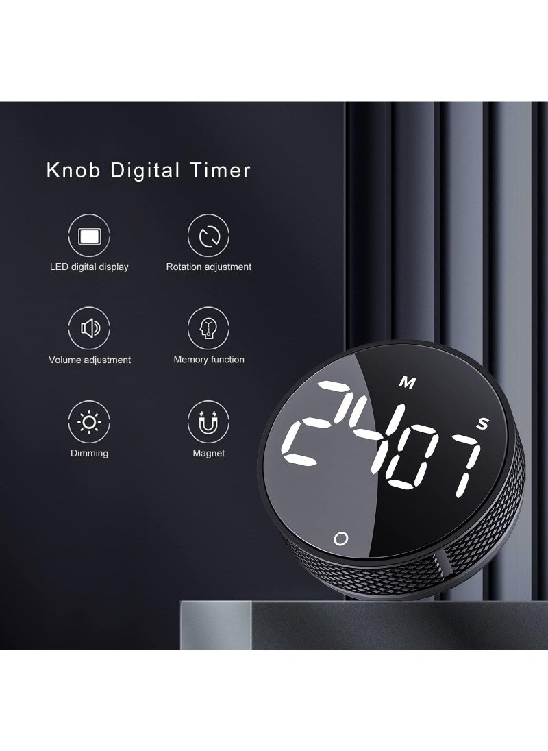 Sweet seven Digital Kitchen Visual Timers Large Magnetic LED Countdown Timers for Classroom Cooking Fitness Baking Studying Teaching Easy for Kids and Seniors （Black）  - Image 3