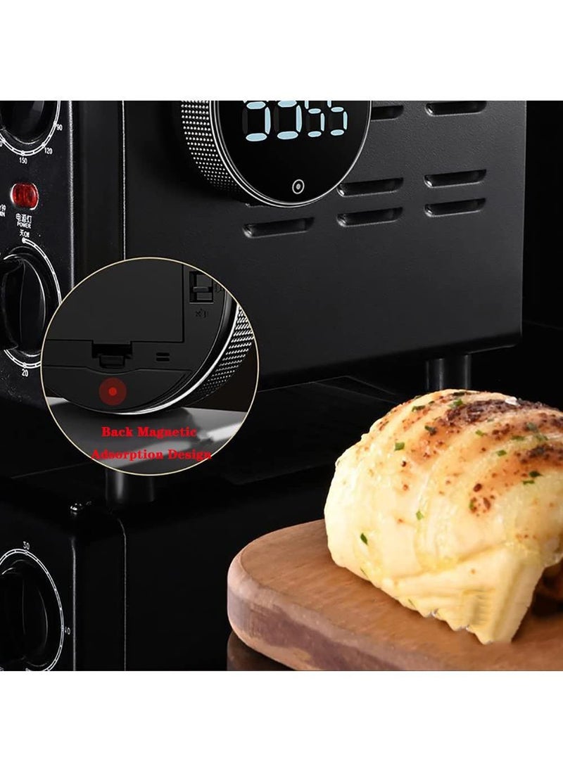 Sweet seven Digital Kitchen Visual Timers Large Magnetic LED Countdown Timers for Classroom Cooking Fitness Baking Studying Teaching Easy for Kids and Seniors （Black）  - Image 2