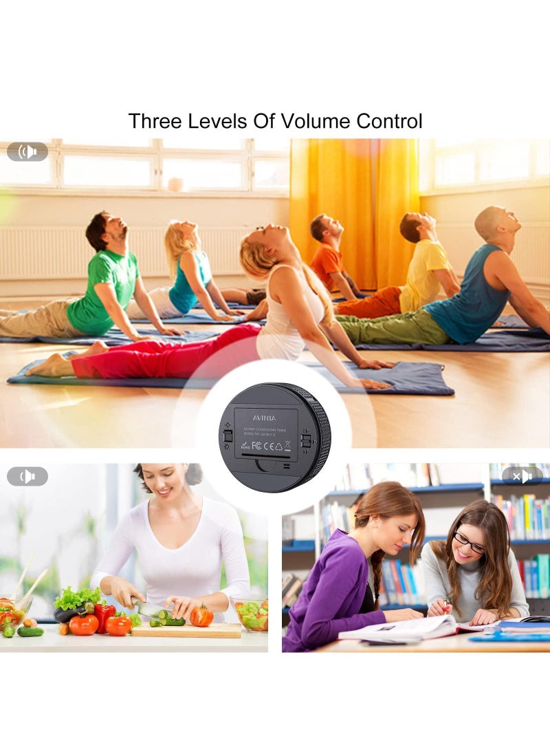 Sweet seven Digital Kitchen Visual Timers Large Magnetic LED Countdown Timers for Classroom Cooking Fitness Baking Studying Teaching Easy for Kids and Seniors （Black）  - Image 5