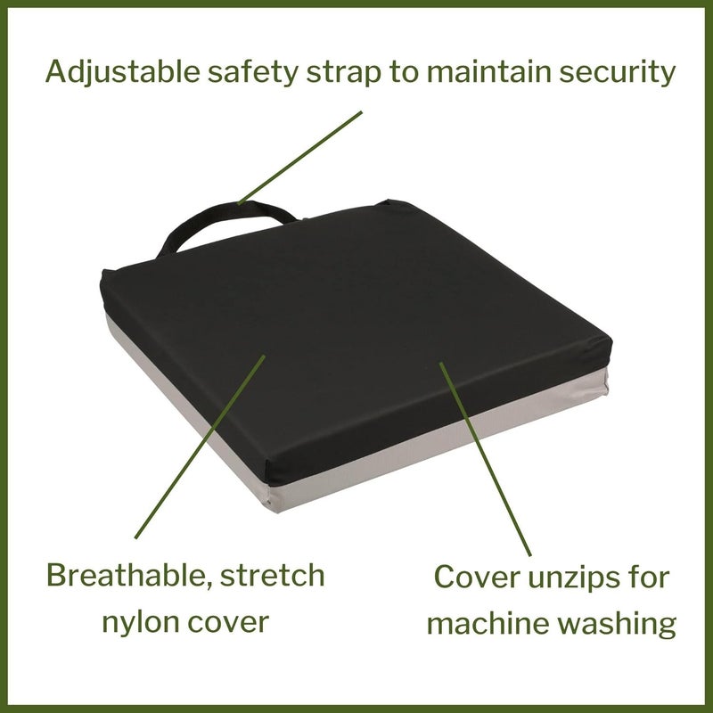 McKesson Seat Cushion for Wheelchairs and Office Chair, Foam/Gel, 18 in x 18 in x 3 in, 1 Count - Image 3