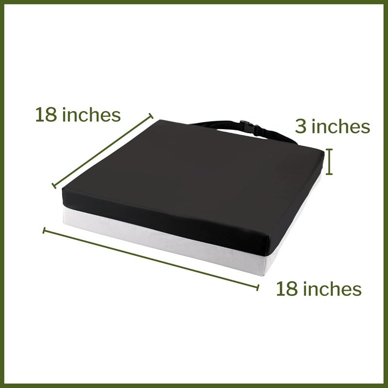 McKesson Seat Cushion for Wheelchairs and Office Chair, Foam/Gel, 18 in x 18 in x 3 in, 1 Count - Image 4