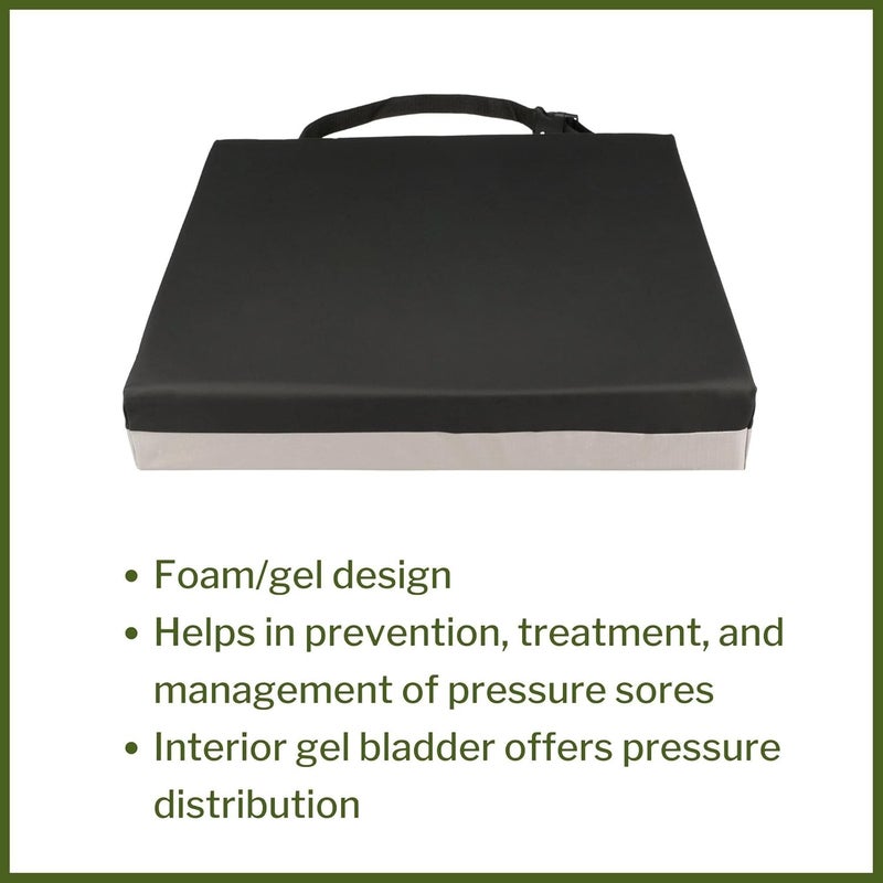 McKesson Seat Cushion for Wheelchairs and Office Chair, Foam/Gel, 18 in x 18 in x 3 in, 1 Count - Image 2