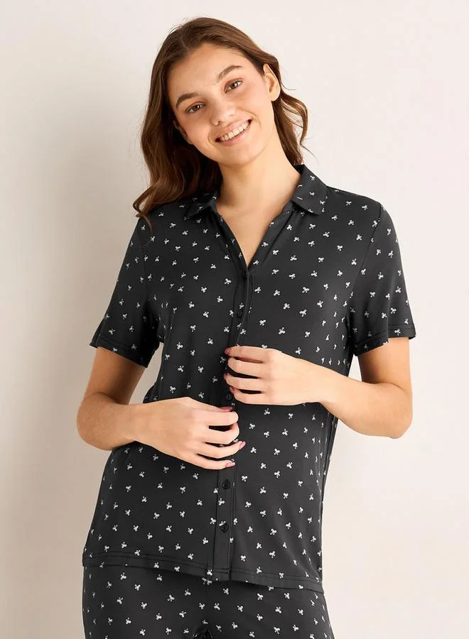 سبلاش فيڤ Pyjama Set Button Down Shirt and Pants Modal