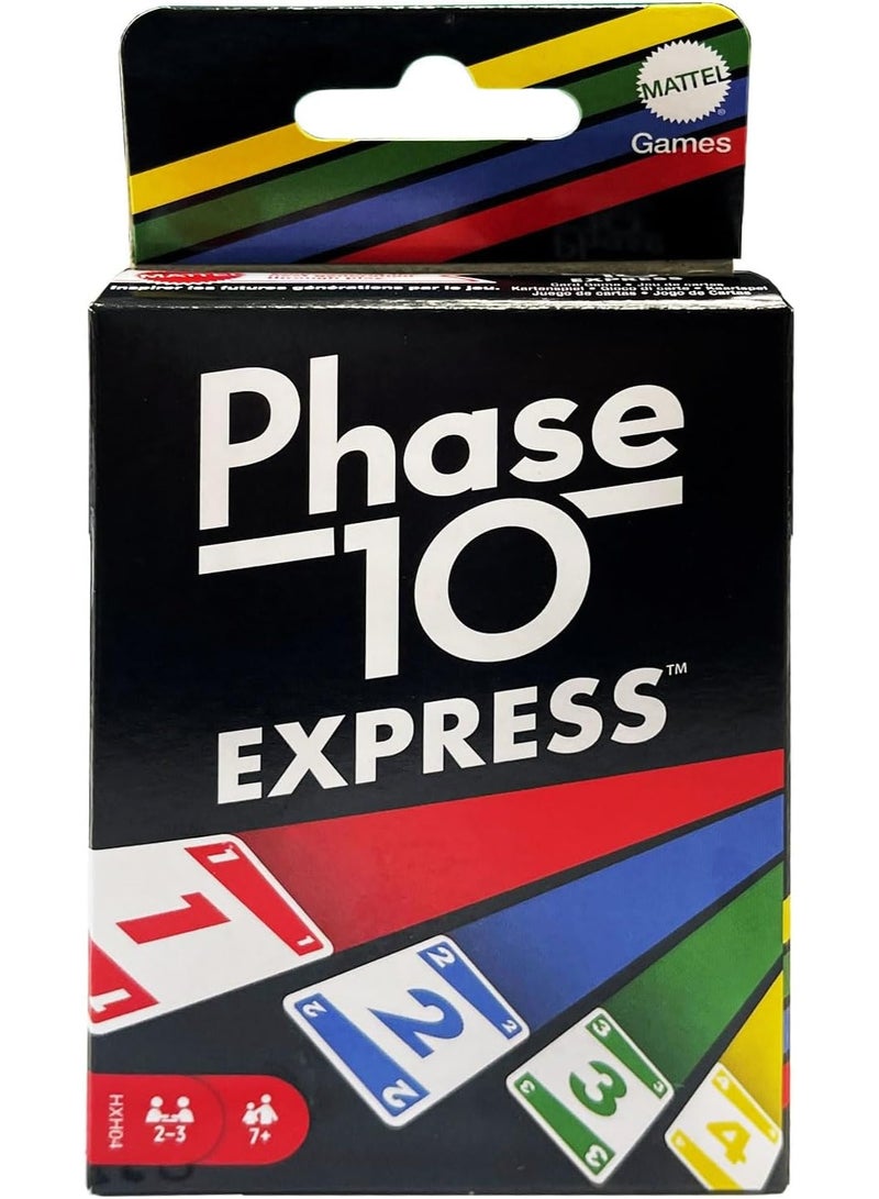 Mattel Games Phase 10 Express Card Game for Family & Party Fun