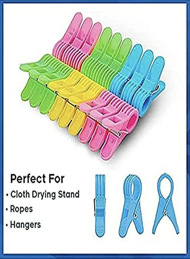 Kitssential® Plastic Pipe Cloth Hanging Pins | Cloth Drying Clips | Clothes Pegs |Cloth Clip with Storage Box ((Pack of 18) - Image 2