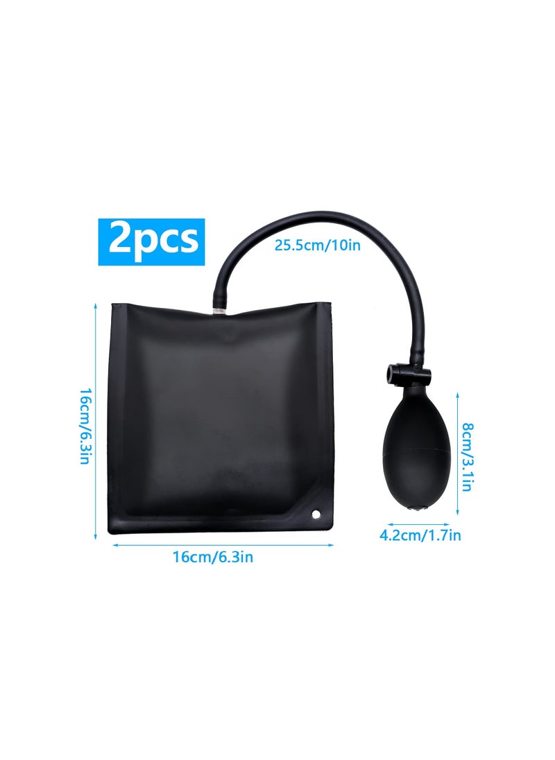 Air Wedge Pump Bag - Inflatable Shim Alignment Tool for Door and Window Installation, Auto Repair - Set of 2 Air Pump Wedge Shims for Easy Installation and Adjustment.