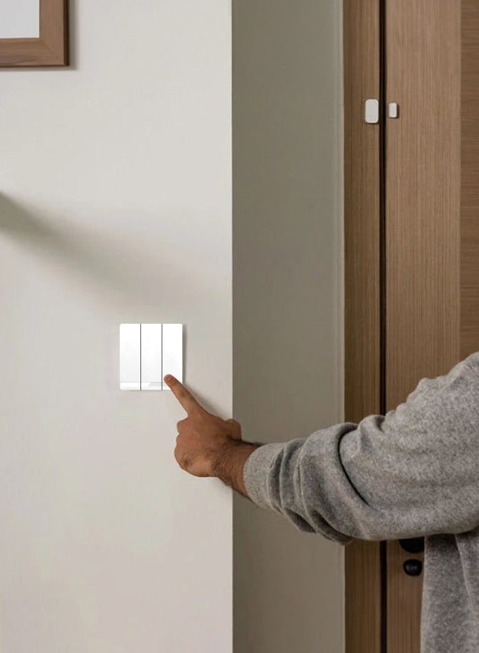 Vmax Frameless 3 Gang 2 Way Wall Switch  3x3 Inch Modern Triple Control Durable PC + Aluminum Sleek Design for Home, Office & Hotels (WHITE, CHAMPAGNE GOLD, BLACK) - Image 5