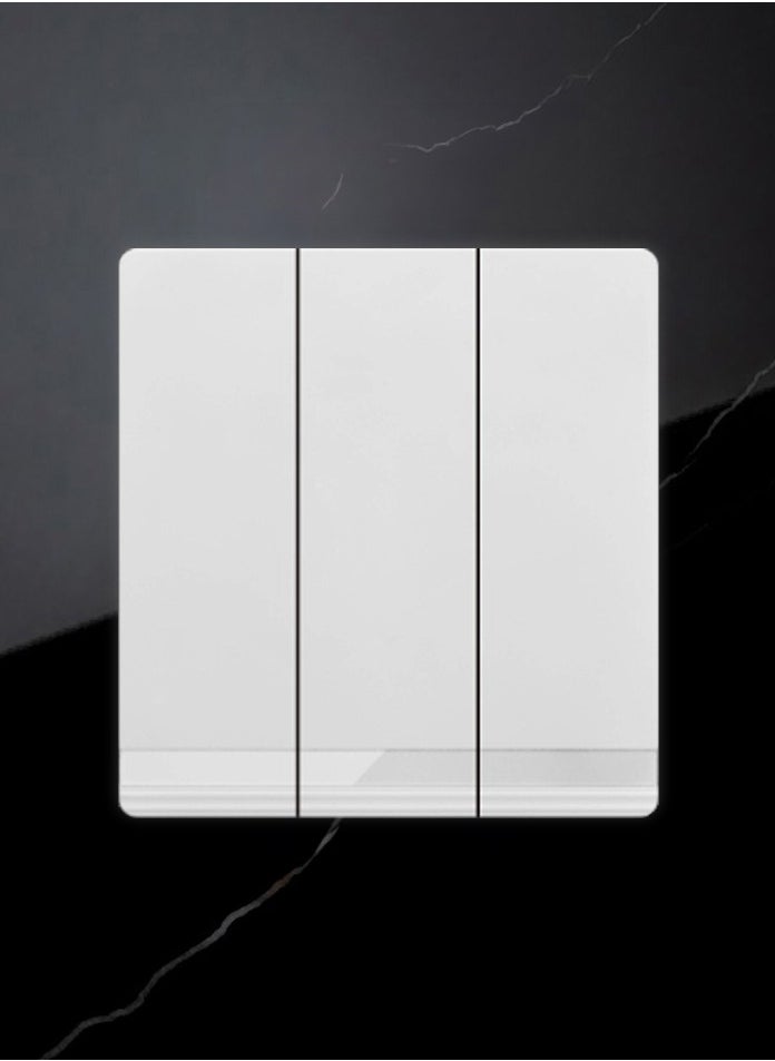 Vmax - Vmax V5 Series 3 Gang 3 Way Wall Switch 3X3 Inches White Ivory - Image 1