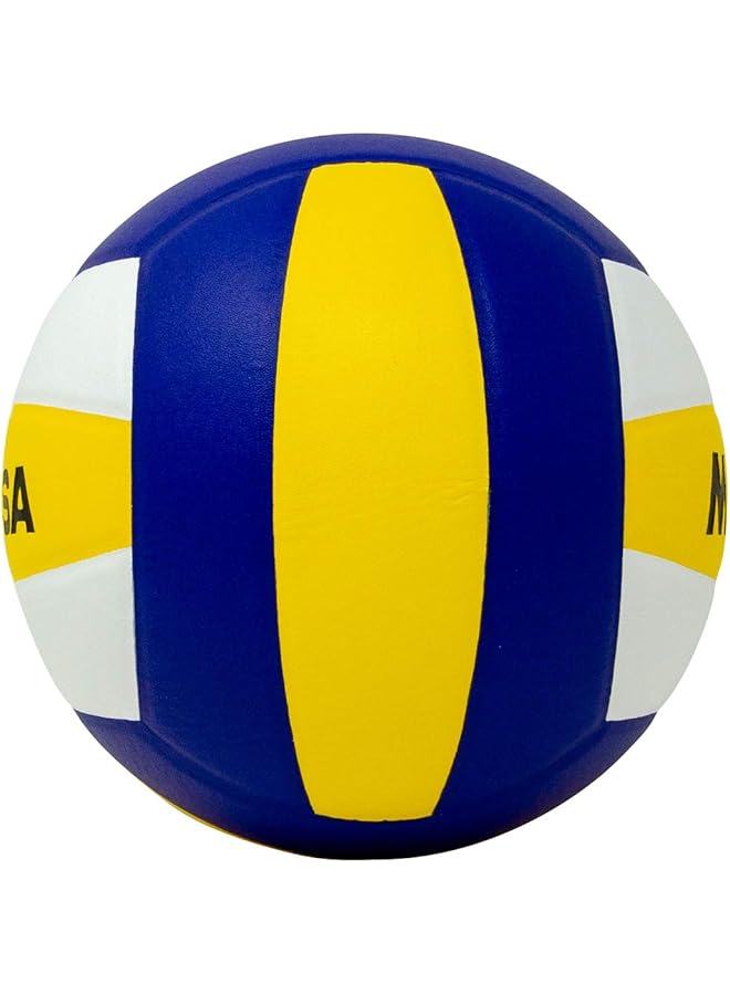 Mikasa Mv210 Size 5 Synthetic Volleyball Official Fivb Size Nylon Wound Synthetic Leather Cover Durable Stitched Structure Indoor/Outdoor Use Blue/Yellow/White - Image 2