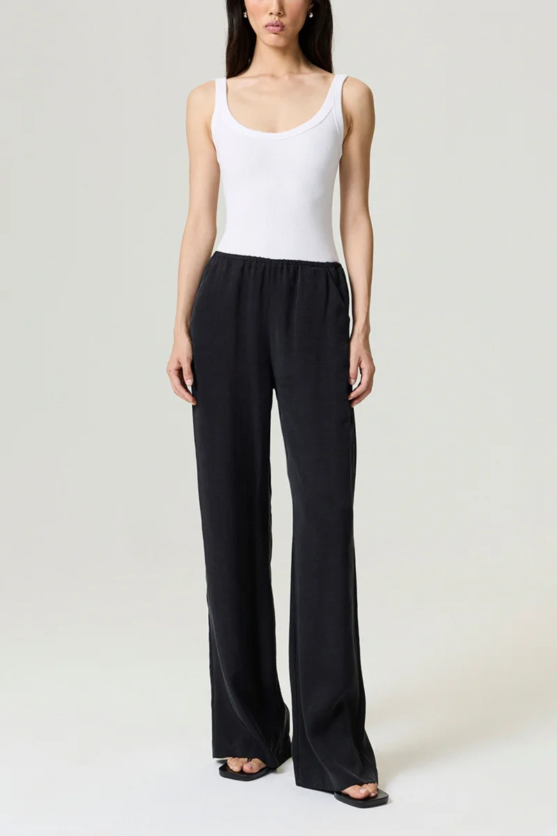 Nocturne Relaxed Fluid Pants with Elastic Waist