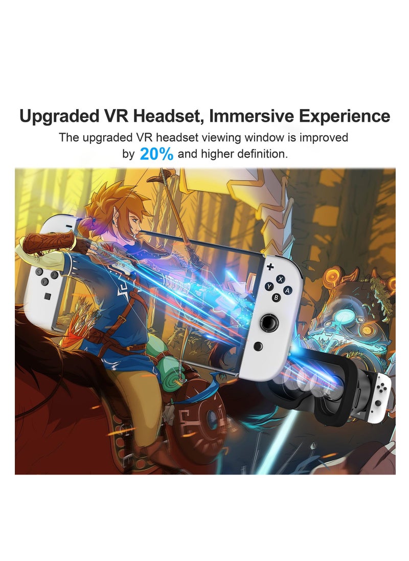 Generic Upgraded VR Headset for Switch OLED Model - Adjustable HD Lenses  Comfortable Head Strap, Labo VR Kit 3D Goggles Compatible with Switch Accessories.  - Image 2