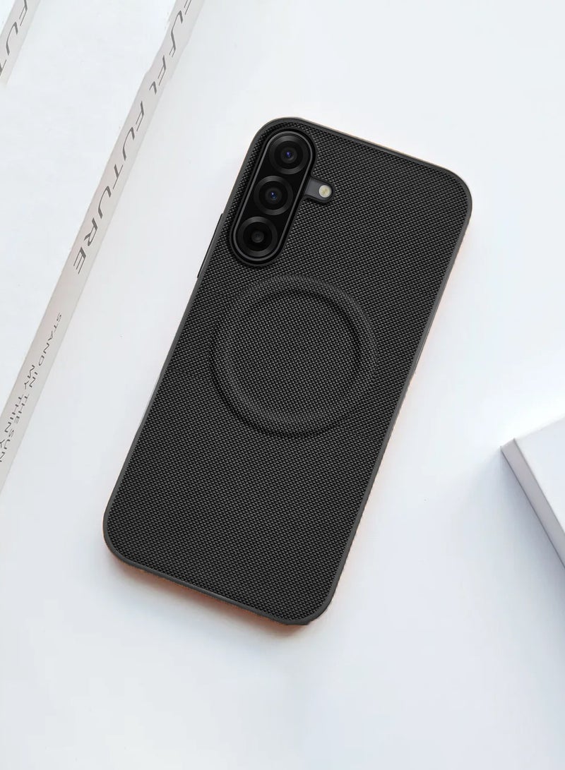 Wtech Samsung Galaxy A17 5G 2025 Luxury High Quality Magnetic Silicone Sides Case Cover (MCRPSN) - Black - Image 4