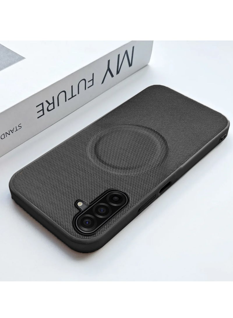 Wtech Samsung Galaxy A17 5G 2025 Luxury High Quality Magnetic Silicone Sides Case Cover (MCRPSN) - Black - Image 5