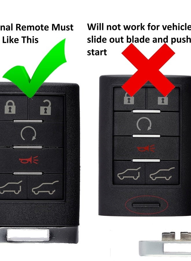 KeylessOption Keyless Entry Remote Control Car Key Fob Replacement for Cadillac Escalade ESV, EXT