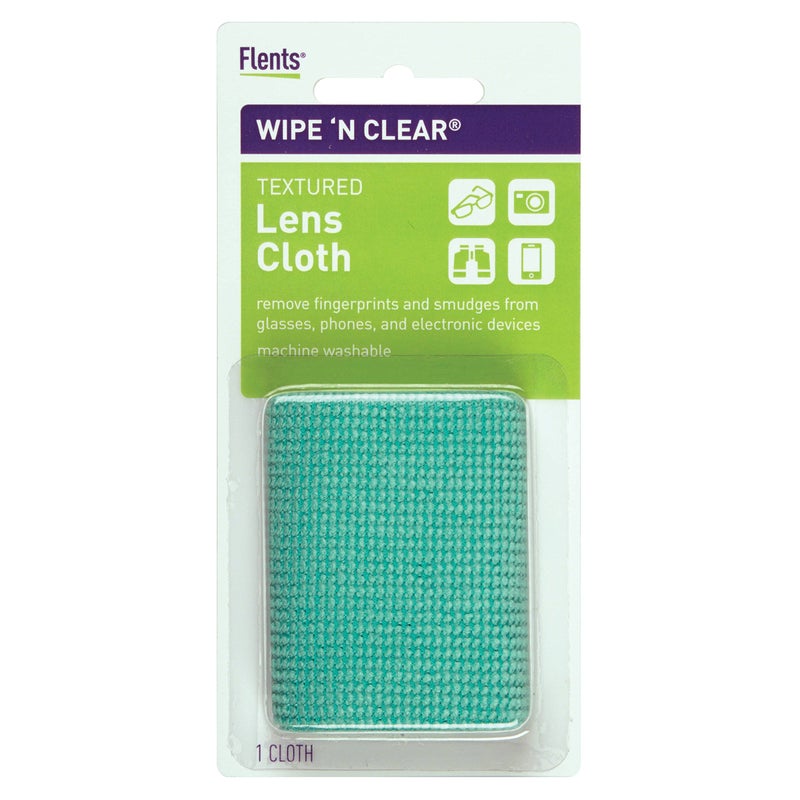 منشفة تنظيف العدسات WipeN Clear من Flents لإزالة بصمات الأصابع واللطخات من النظارات والهواتف والأجهزة الإلكترونية الأخرى قابلة للغسل في الآلة