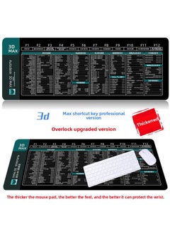 [IDEA Shortcut] Oversized WPS + CAD Mouse Pad Maya Office Computer Pad Blender Keyboard Pad-Color:1000*500*2mm-Pattern:3D MAX Shortcuts Pro