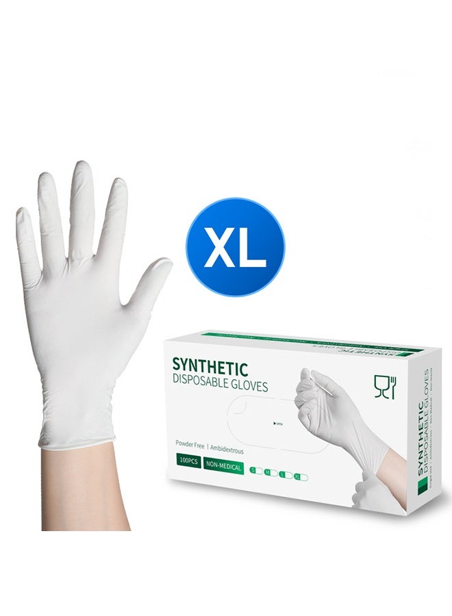 general Disposable Nitrile Gloves, Chemical Resistant, Powder-Free, Latex-Free, Non-Sterile, Food Safe,White,100,XL - Image 1