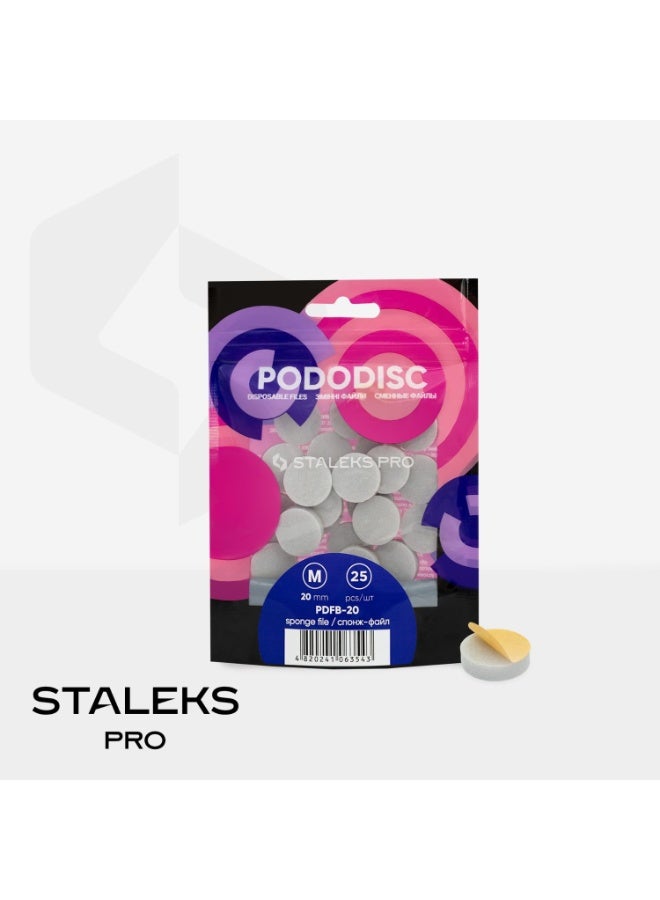 STALEKS PRO ملفات-إسفنجات قابلة للتخلص منها لقرص الباديكير - PODODISC M EXPERT 20 (25 قطعة) - Image 3