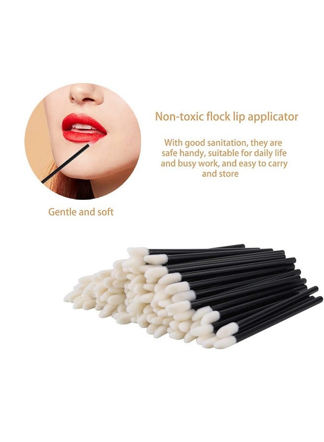 Mooerca 640Pcs Disposable Lip Brushes Make Up Brush Lipstick Applicators Wands Makeup Applicators Brushes Lip Gloss Applicators Tester Wands Tool Kits Makeup Beauty Tool Kits Black - Image 2