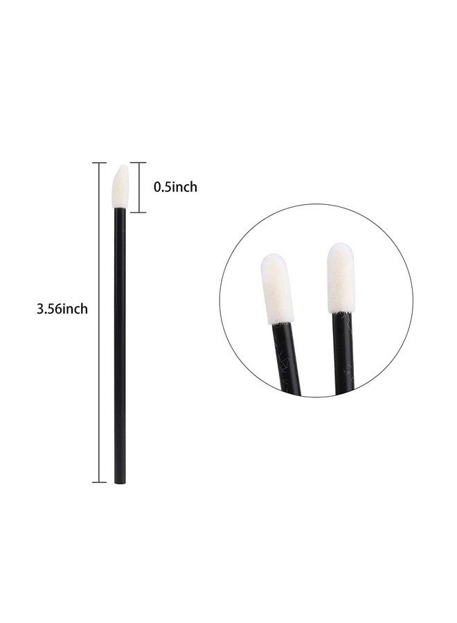 Mooerca 640Pcs Disposable Lip Brushes Make Up Brush Lipstick Applicators Wands Makeup Applicators Brushes Lip Gloss Applicators Tester Wands Tool Kits Makeup Beauty Tool Kits Black - Image 5