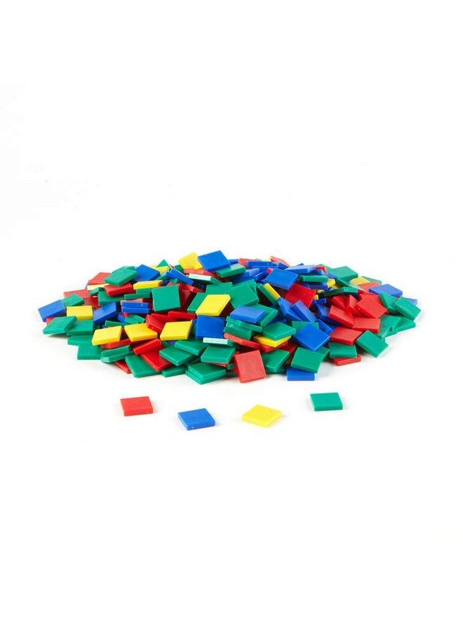 hand2mind hand2mind Plastic Square Color Tiles, Plastic Bingo Chips, Math Bingo Tokens, Math Manipulatives for Elementary School, Counters for Kids Math, Childrens Counting Manipulatives (Set of 400) - Image 1