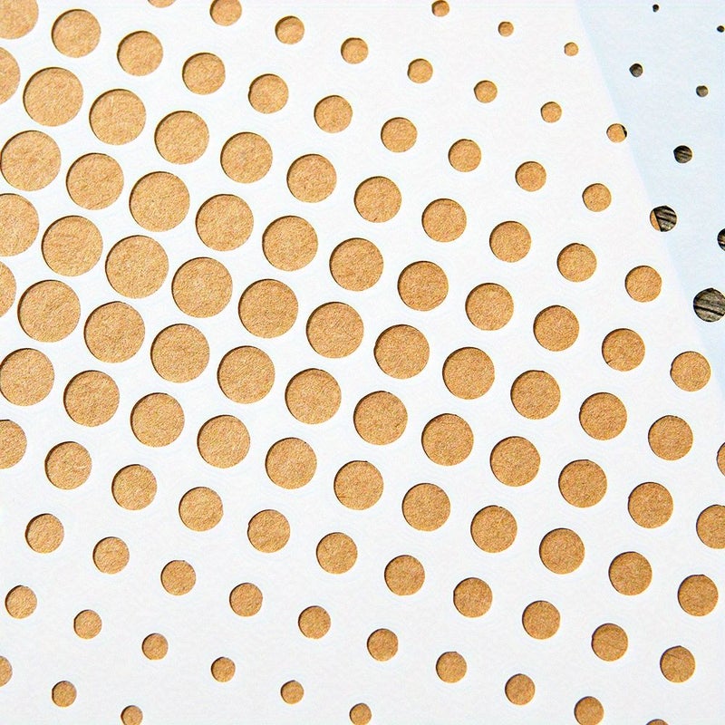 1pc Dot Array Rhythm Background Stencils For Embossing Paper Craft And Diy Scrapbooking Reusable Design For Blessings Birthdays Holiday Cards - Image 4