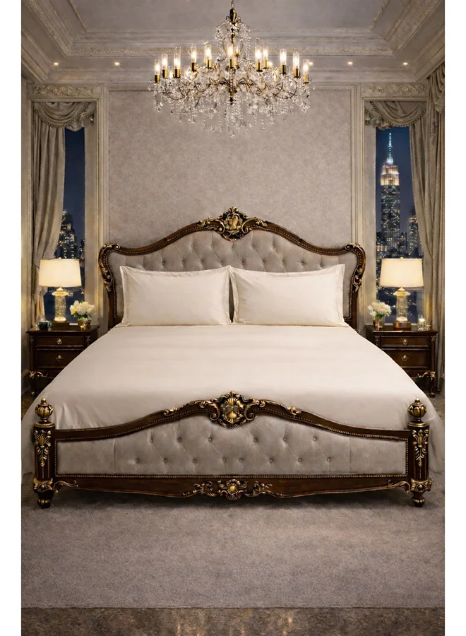 مالبيري ليفينج 100% tencel with Merrow King Flat Bedsheet 3 pcs Set- 1 Sheet 260x280 cms / 2 Pillow Covers with Merrowing, self fabric bag with drawstring 50x75cms - Ivory