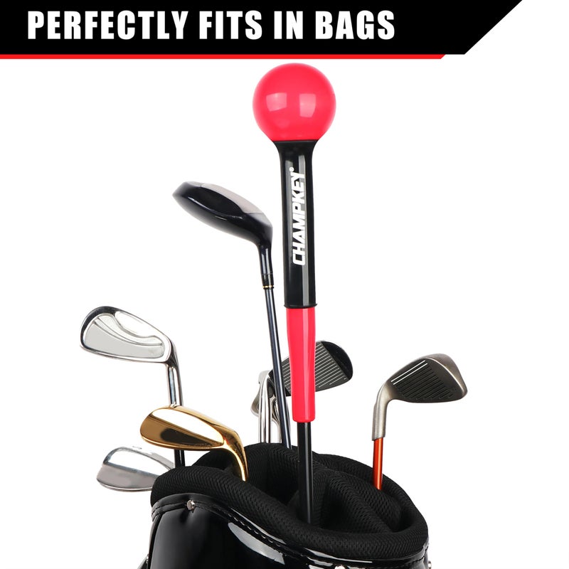 CHAMPKEY Golf Swing Trainer - Tempo & Flexibility Training Aids Warm-Up Stick Ideal for Golf Indoor & Outdoor Practice (Red, 48 Inches) - Image 4
