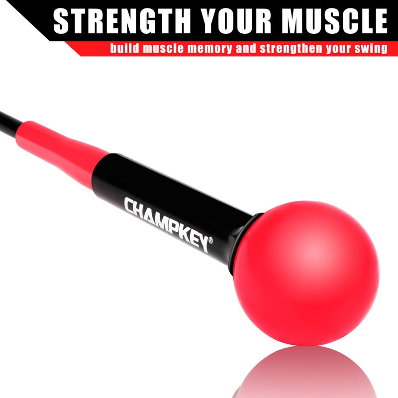 CHAMPKEY Golf Swing Trainer - Tempo & Flexibility Training Aids Warm-Up Stick Ideal for Golf Indoor & Outdoor Practice (Red, 48 Inches) - Image 3