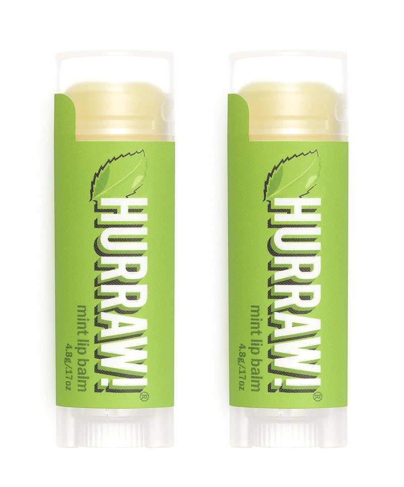Hurraw Mint Lip Balm 2 Pack Organic Certified Vegan Cruelty and Gluten Free NonGMO 100 Natural Ingredients Bee Shea Soy and Palm Free Made in USA