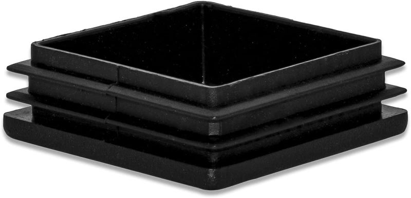 Flyshop 100 x 100 mm, 4" x 4" OD Square Tubing End Caps Black Plastic Pipe Tube Plugs Chair Glide Insert 8 Pack - Image 1