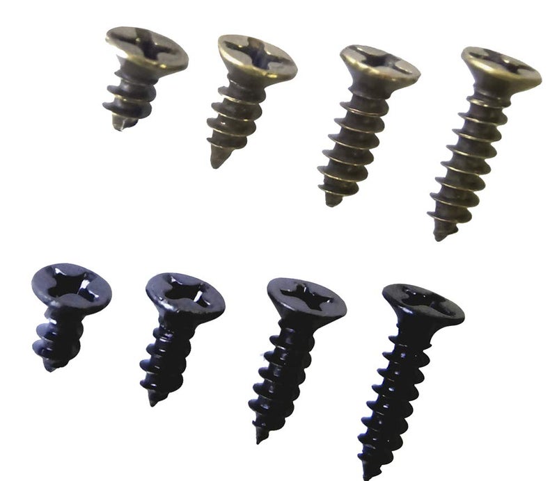 Mini Skater 800PCS #3 Small Cross Flat Head Tapping Screws Black Oxide Wood Screws Kit and Assortment ! (Black and Bronze) - Image 1