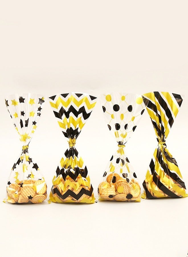 أكياس هدايا حلوى جيدة من 50 قطعة مع روابط ملتوية لهدية عيد ميلاد شوكولاتة كوكي سناك - Image 1