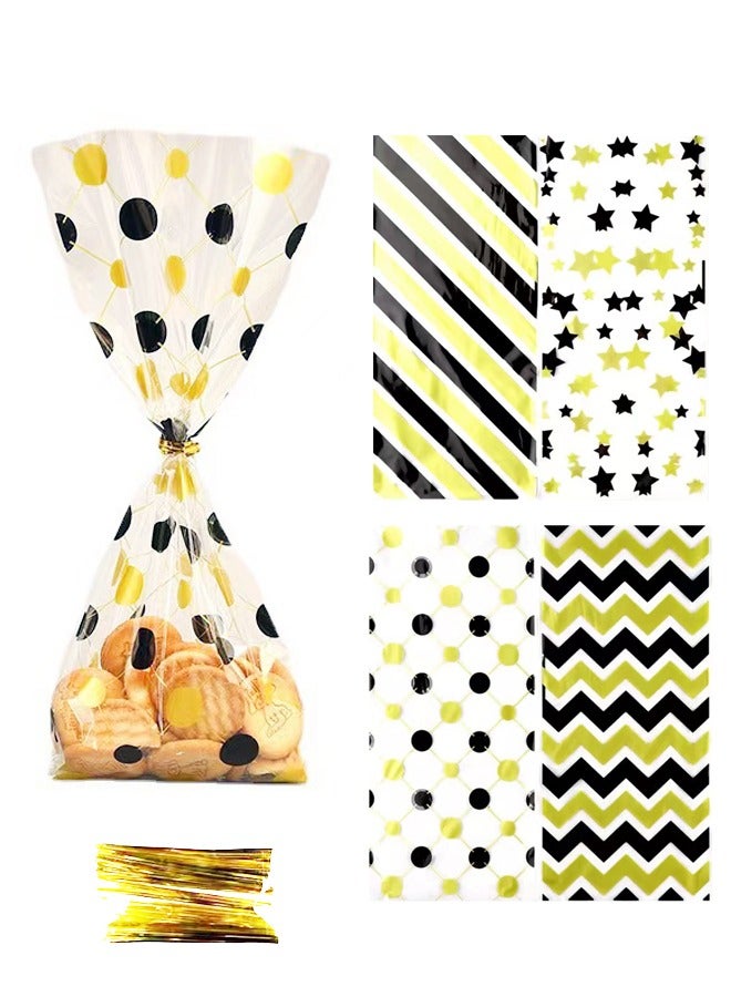 50-piece Candy Goodie Gift Bags with Twist Ties for Birthday Gift Chocolate Cookie Snack - Image 1