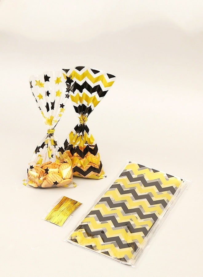 50-piece Candy Goodie Gift Bags with Twist Ties for Birthday Gift Chocolate Cookie Snack - Image 4