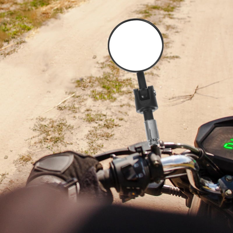 360 Degree Rotatable Convex Bike Handlebar Mirrors 2 Pack with Wrench for Mountain Road Bicycles Safety - Image 5