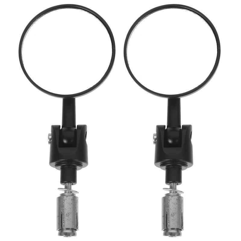 360 Degree Rotatable Convex Bike Handlebar Mirrors 2 Pack with Wrench for Mountain Road Bicycles Safety - Image 2