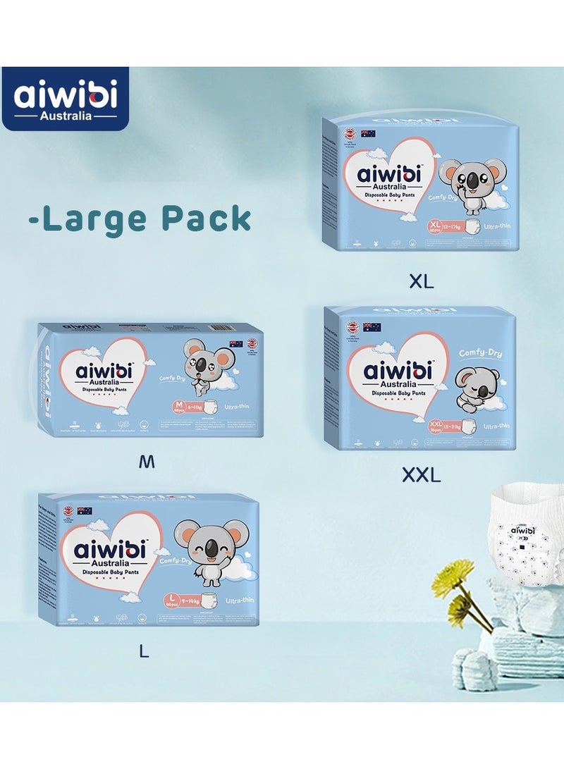 Aiwibi Comfy Dry Baby Pants Size 4-L (9-14kg) Pcs - Image 4