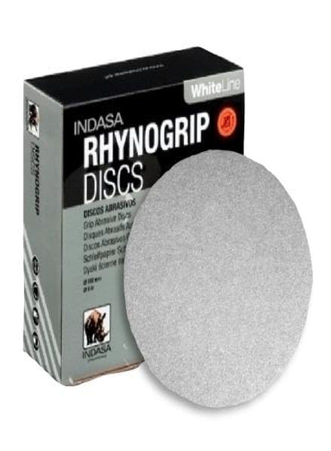 Indasa 5" Rhynogrip White Line Solid Sanding Discs (52 Series) - Premium Aluminum Oxide Hook & Loop Discs for Professional Sanding (Box of 50) (5in Solid (Hook & Loop), 60, Coarse) - Image 3