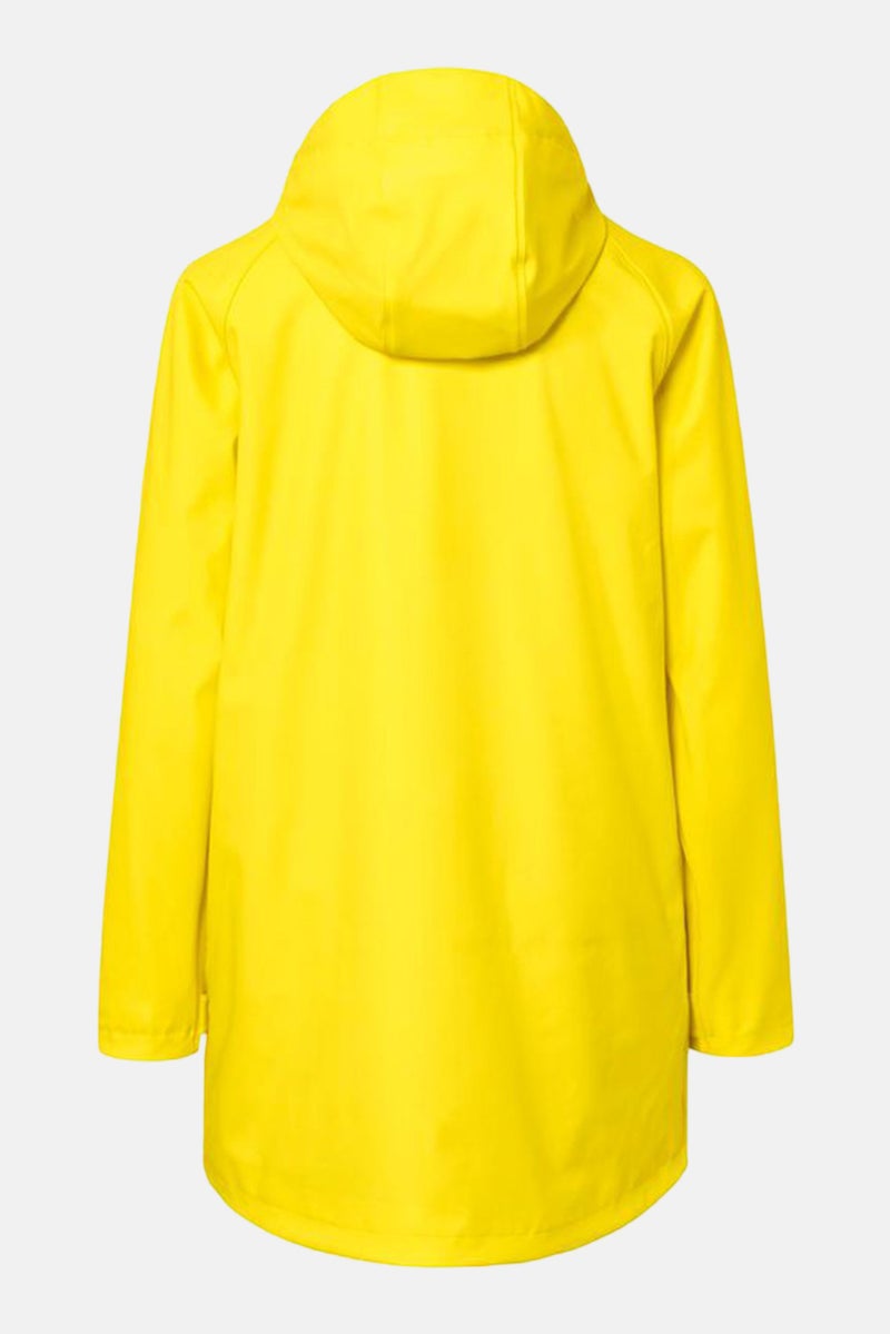 Tchibo Women Regular Fit Drawstring Plain Rain Jacket, Yellow  - Image 3