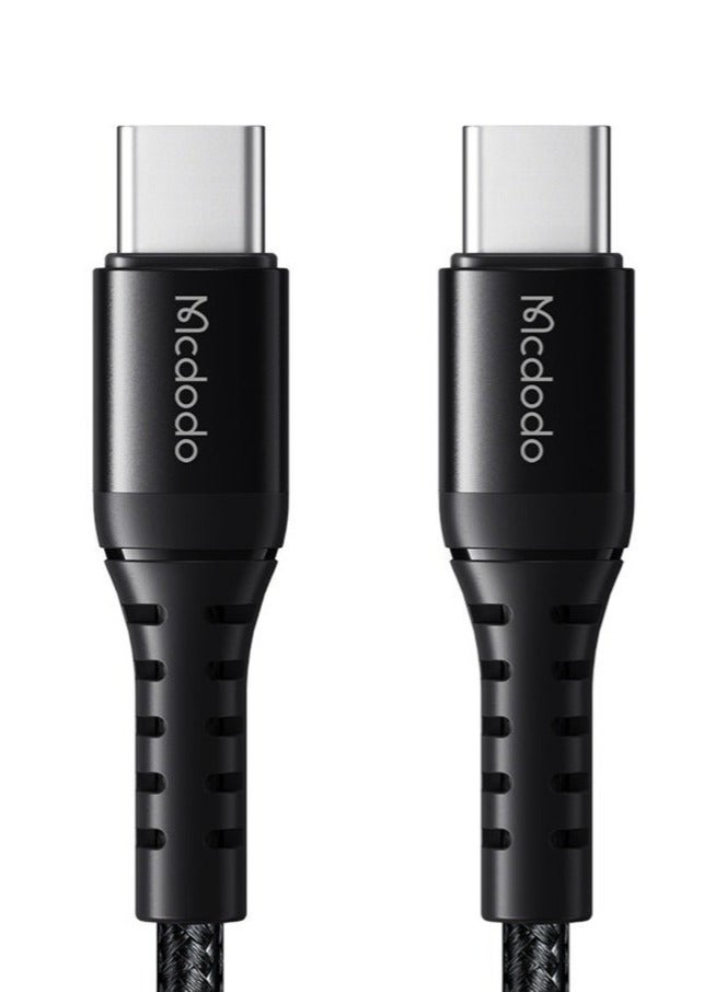 Mcdodo USB-C to USB-C Cable 1m 60W [PD Fast Charging] Type-C Fast Charging Data Cable Durable Cord Compatible with Samsung Galaxy, Android Phones, Tablets, Laptops – Black - Image 2