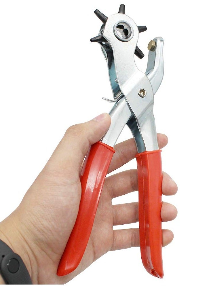 Metal 9 Punch Plier Multifunction Repair Tool Belt Hole Maker Belt Punch Plier - Image 3