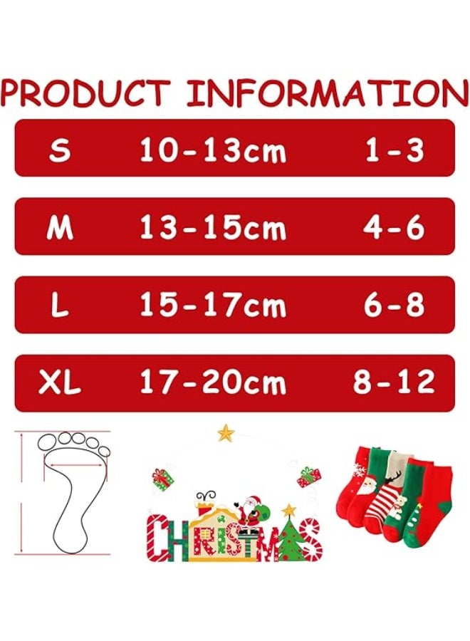 جورونب 5 أزواج من جوارب عيد الميلاد للأطفال، جوارب قطنية للأطفال من عمر 3 إلى 5 سنوات، من عمر 6 إلى 8 سنوات، من عمر 9 إلى 12 سنة، الأولاد والبنات - Image 5