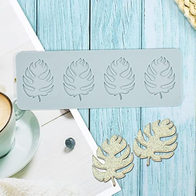 Fondant Silicone Moulds Tropical Leaves Silicone Imprint Mat Gum Paste Press Mold For Cake Chocolate Cupcake Decorating Cake Toppers Candy Cookies Resin Sugarcraft C772X272X012Inch - Image 5