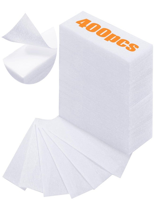 Blulu 400 Wax Strips Non Woven for All Skin Types Facial and Body Hair Removal Wax Paper Strips Epilating for Leg, Chest, Back, Intimate Area And Face 10 x 3.8 cm(White) - Image 1