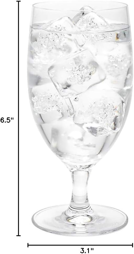Restaurantware Restaurantware Voglia Nude 14 Ounce Water Goblets Set Of 6 Crystal Goblet Glasses  LaserCut Rim FineBlown Crystal Water Glasses For Weddings Anniversaries And Special Events DishwasherSafe  - Image 5
