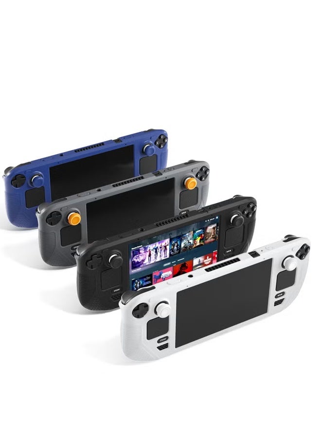 Silicone Case for Steam Deck Release, Full Body Protective Case Cover Anti-Scratch Design, White - Image 3