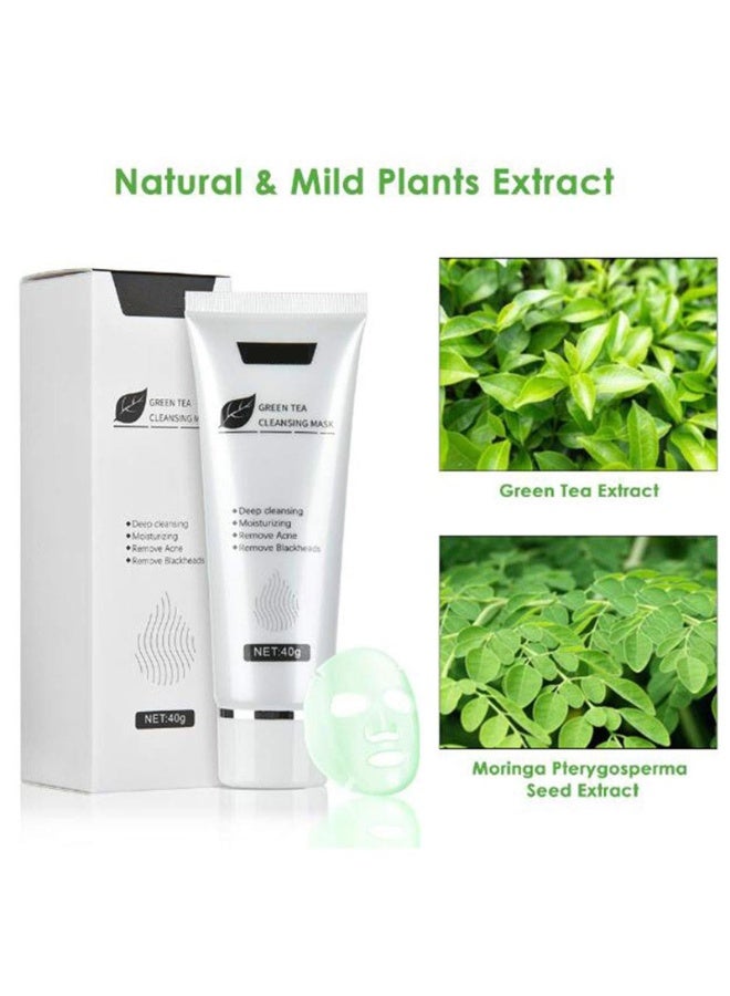 SYOSI Green Tea Face Peel Mask for Blackhead Removal and Acne Treatment - Deep Cleansing Exfoliating Mask that Reduces Fine Lines and Wrinkles - Suitable for All Skin Types  - Image 2