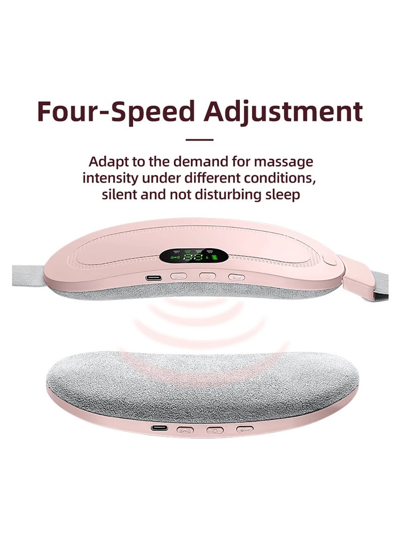 AROAQ Electric Heating Warm Palace Belt, Wireless Heating Massager Pad, Waist Vibration Massage Device for Cramps Period Pain Relief White  - Image 2
