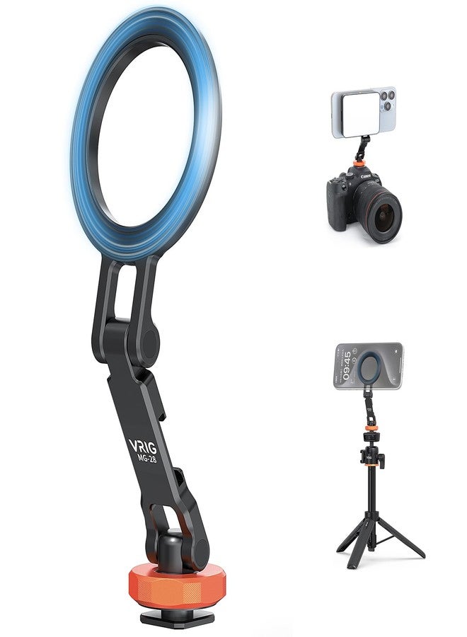 VRIG حامل ثلاثي القوائم معدني VRIG MG-28 للهاتف مع ماجسيف، حامل كاميرا مغناطيسي لآيفون 17 16 15 14 13 12، دوران 360° قابل للتعديل لحامل الهاتف للكاميرات، الحوامل الثلاثية - Image 1